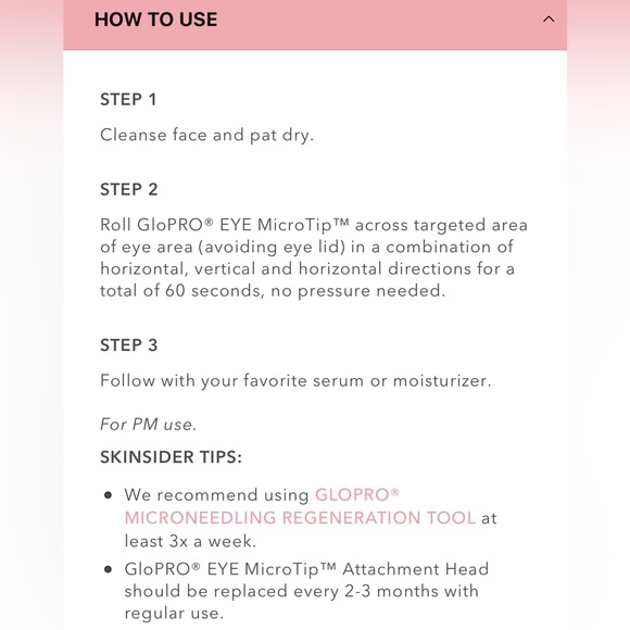 NIB GloPRO EYE MicroTip Attachment for BeautyBio Microneedling Tool - NEW IN BOX - Picture 7 of 12